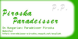 piroska paradeisser business card